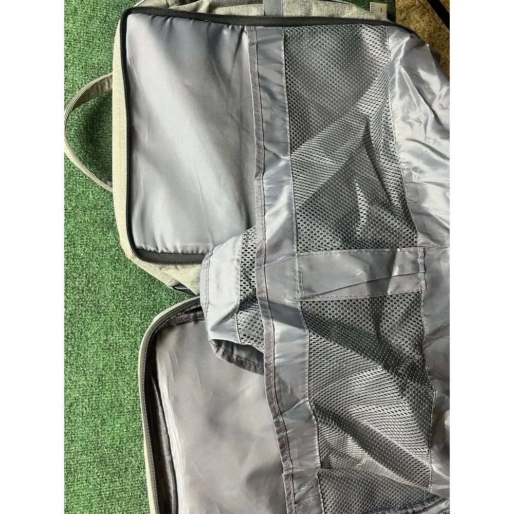 ISMGN Gray Solid Backpack Zip Closure Adjustable Strap Inner Pockets Travel